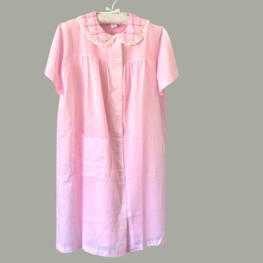 vintage 60s Katz Snap Coat & Shift set robe & gown size medium - Picture 3 of 15